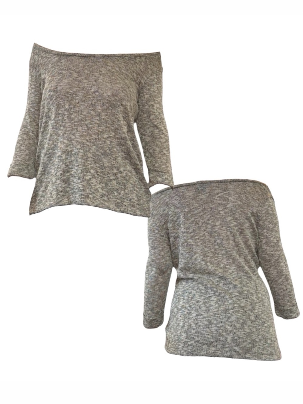 NWOT Sparkle & Fade Heather Off-the-Shoulder Sweater